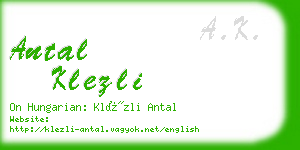 antal klezli business card